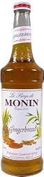 Monin Flavored Syrup, Gingerbread, 33.8-Ounce Plastic Bottles (Pack of 4)