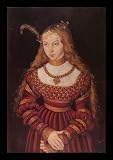 Lucas Cranach d. Ä. (Portrait of Princess Sibylle of Cleve as a bride) Framed Art Poster Print - 13