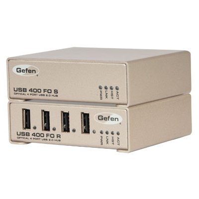 USB 400 FO - Optical 4 Port USB 2.0 Hub (Extend USB2 up to 1640 feet away)