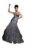 Tony Bowls TBE 11116, Pleated, strapless party dress with flared, ruffled skirt by Tony Bowls Evening.