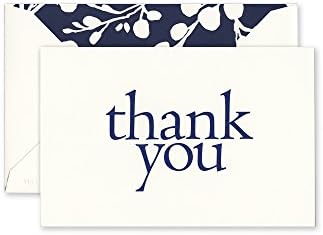 Vera Wang Engraved Indigo Blossoms Thank You Notes (B107064)