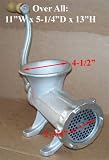 #22 Hand Meat Grinder Cast Iron Counter Top 2 Plates