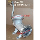 #22 Hand Meat Grinder Cast Iron Counter Top 2 Plates by Generic