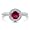 Round Cut Ruby Cubic Zirconia CZ Sterling Silver Halo Ring 1.01 ctw - Nickel Free Engagement Wedding Ring Size 5