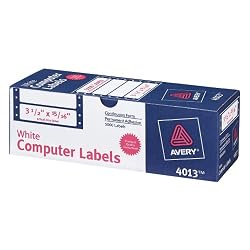 Avery White 3 1/2 x 15/16 Inch Mailing Labels 5,000 Count (04013)