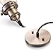 Arvidsson Vintage Hanging Lamp, INDUSTRIAL Pendant Light, CLEAN Clear Glass Shade, 100% Brass Brushed Antique Socket, Pretty Cool Fabric Cord, SIMPLE Dining Room Light, UL Standard, ETL Qualified