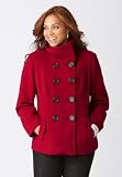 Avenue Plus Size Double Breasted Short Wool Peacoat