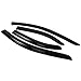 TuningPros WV-209 Window Visor Deflector Rain Guard Dark Smoke 4-pc Set