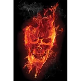 PP32125 Flaming Skull, Photoshop art, 61cm x 91.5cm maxi poster