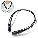 Bluetooth Headset Vproof Wireless Neckband Headphones with Noise Isolating Stereo In-ear Sports Bluetooth Earbuds with Mic And Volume Control for Apple, Smartphone & Bluetooth Device (Black)