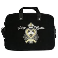 Juicy Couture Velour Heart Crown Laptop Computer Sleeve Case Bag Black