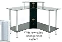 DSK4 SC - Small Corner Black Glass Computer Desk
