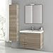 Nameeks ANS73 ACF 31-3/10" Wall Mounted Vanity Set with Wood Cabinet, Ceramic To, Larch Canapa