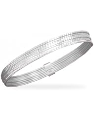 MMA Silver - 7 Band Bangle Bracelet