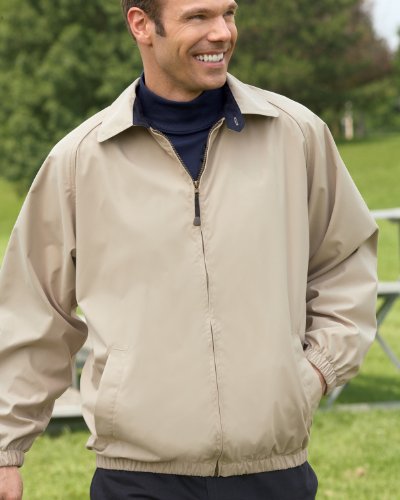 Harriton mens Microfiber Nylon Jacket. M710