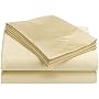 Renaissance Collection 600-Thread-Count Cotton Sateen Queen Sheet Set, Honey
