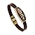 Carat Lovers Double Gothic Skull Embellished Bronze-tone Brown Wrap Bracelet