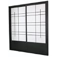 Japanese Style D�cor - 80" Double Sided Eudes Design Shoji Sliding Interior Door Kit ( Black )