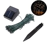 Buy 17m Waterproof 100 LED Solar Fairy Lights (Yellow) Garden Xmas Party by BrainyDeal