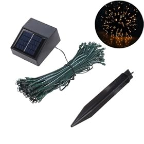 Buy 17m Waterproof 100 LED Solar Fairy Lights (Yellow) Garden Xmas Party by BrainyDeal now!