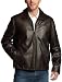 Cole Haan Men's 27" Lambskin Zip Front Jacket,Espresso,Large