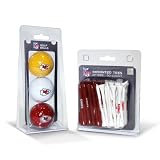 NFL Kansas City Chiefs 3 Pack Golf Balls (50 Pack Team Tees)