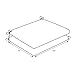 Pillow Perfect Forsyth Solid Indoor/Outdoor Patio Seat Cushions Plush Fiber Fill, Weather and Fade Resistant, Square Corner - 16