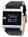 Binary Watch KT102B1 ST/ST Case and Black Leather Strap 'Kerala Trance'