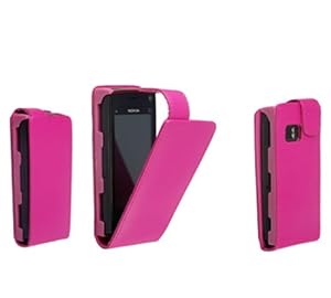 FOR NOKIA X6 STYLISH SMOOTH PINK LEATHER FLIP CASE COVER POUCH