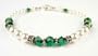 Damali .925 Sterling Silver Crystal Bracelet in May Emerald Swarovski Crystal Birthstones - SMALL 6 1/2 In.