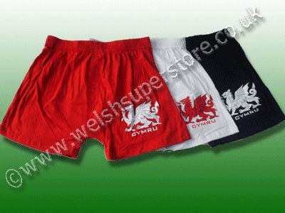 Mens 3pk Welsh Dragon Boxer Shorts (large)