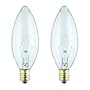 3 Watt 3 Volt Torpedo / Clear / Candelabra Base / 2 Pack