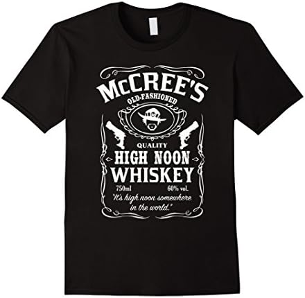 Men's Mccree's Quality High Noon Whiskey TShirt Medium Black