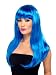 Babelicious Wig, Blue, Long, Straight with Fringe