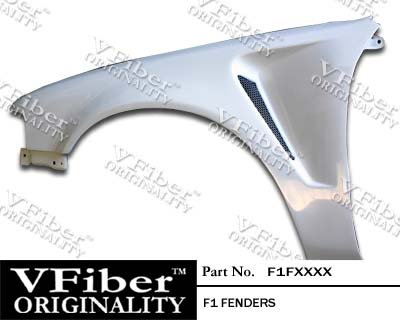 F1F00TC - VFiber FRP Toyota Celica 00-05 2dr F1 2pc Front Fenders