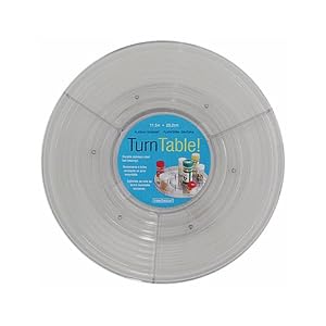 InterDesign Linus Divided Turntable, Clear, 11-1 2-Inch by 