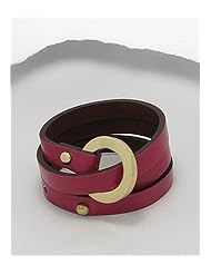 Leather Bracelet In White Base
