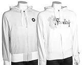 Hurley Pilot Zip Fleece Reversible Hoody - White Wash