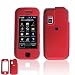 Red Rubber Case Cover Snap On Protective for Samsung Glyde U940