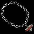Atlanta Hawks Ladies Silver-Tone Charm Bracelet