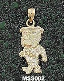 Mississippi State Univ Bulldog Charm/Pendant -14K/10K, Stainless Steel or Gold Plated