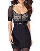 Lace Bodice Belted Band Dress Product Image