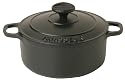 Chasseur Cast Iron 18cm, 1.5ltr Round Matt Black Casserole