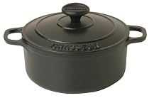 Chasseur Cast Iron 18cm, 1.5ltr Round Matt Black Casserole