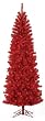7.5' Slim Sexy Red Pre-Lit Lakewood Spruce Artificial Christmas Tree -Red Lights