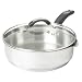 Oneida Cook N' Pour Stainless Steel 10-Inch Deep Saute Pan with Lid