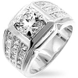 CZ Ring For Men - Mens Solitaire CZ Ring