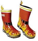 Kidorable Fireman Rainboots, toddler size 4/5 to youth size 2