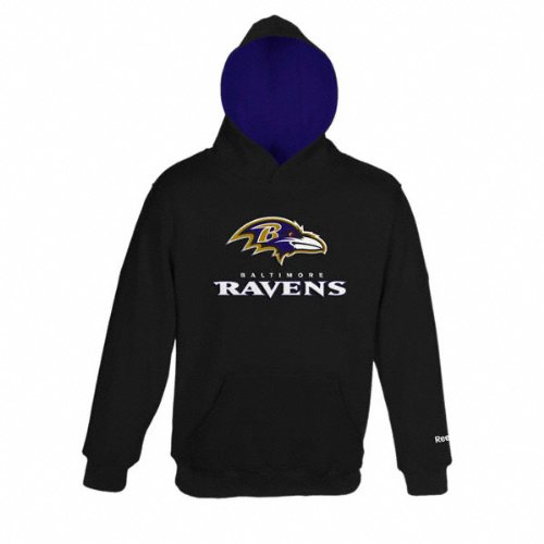 NFL Boys' Baltimore Ravens Sportsman Fleece Hoodie - R16C4P24 (Black, 5/6)