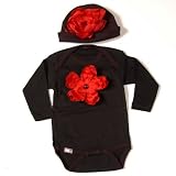 Bellarisa Onesie Gift Set Black and Red, 0-3 Mo
